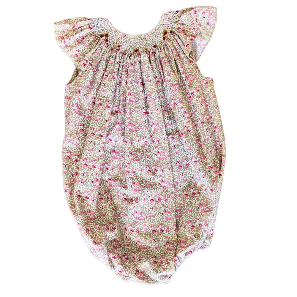 Emily Lacey Floral Embroidered Bubble with Ruffled Sleeves